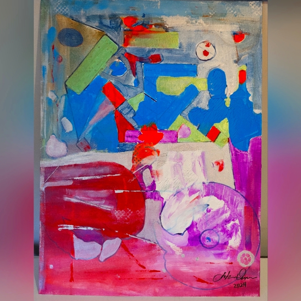 Original abstract painting in acrylics by Art Worthy collection